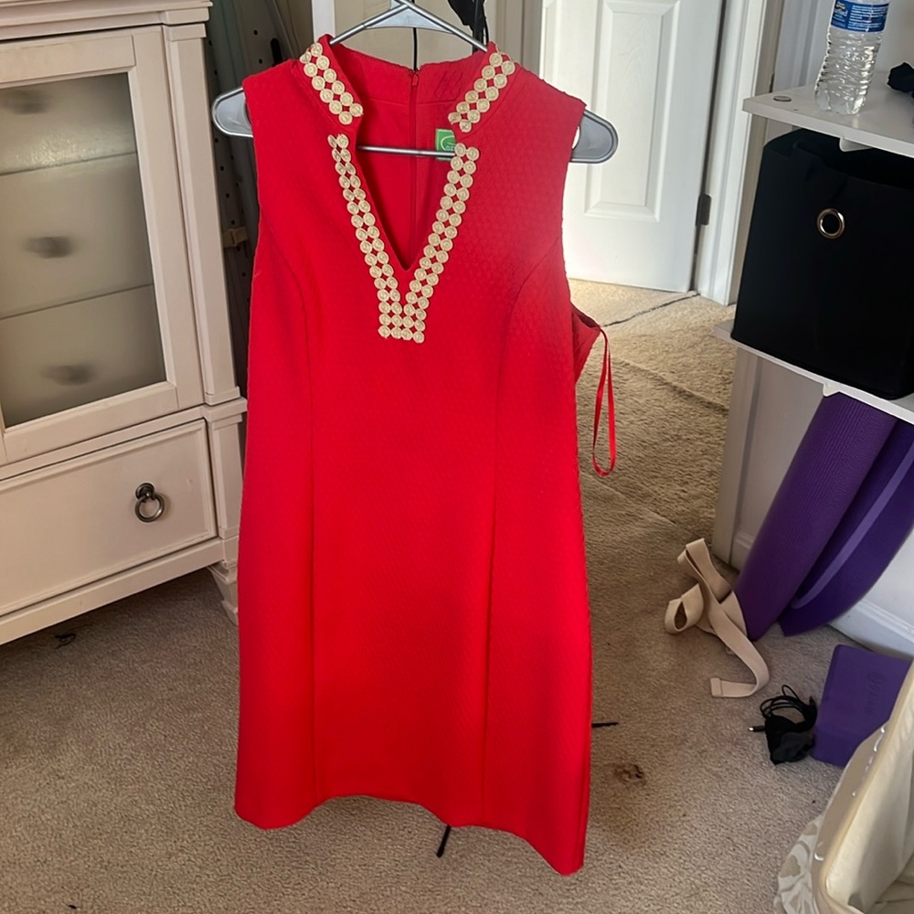 Preppy, coral dress (Lilly Pulitzer inspired style)
